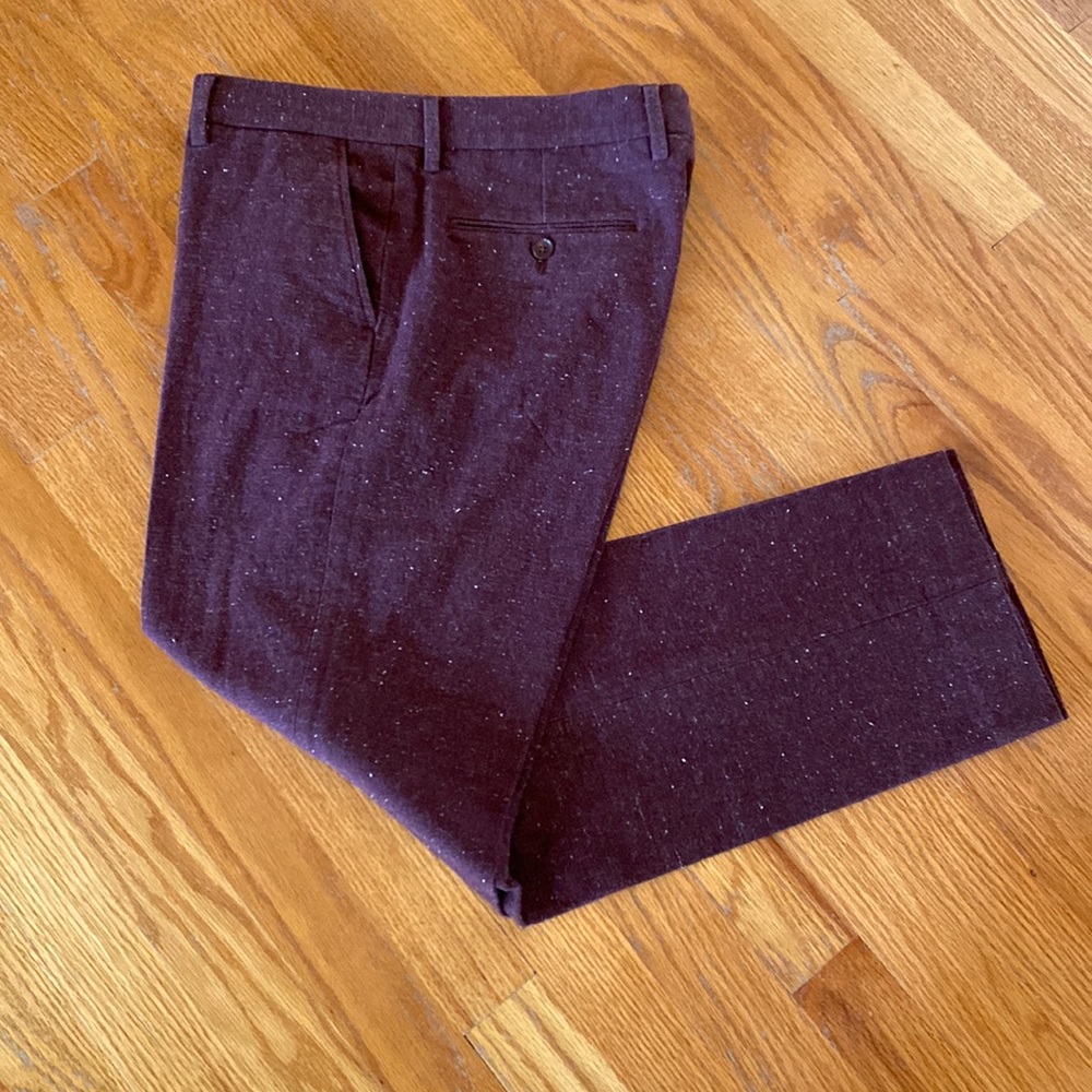 J. Crew Burgundy Flex Pant 33x32.